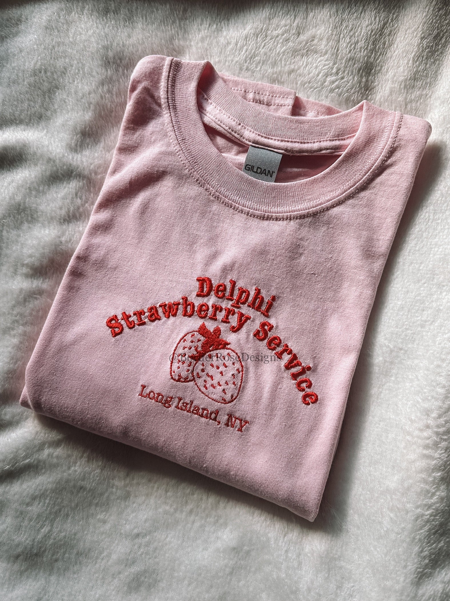 Delphi Strawberry Service Percy Jackson Ready to Ship Unisex Embroidered T Shirt