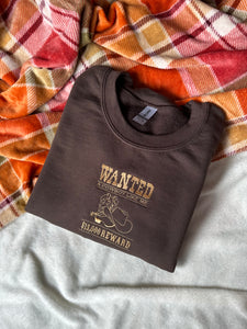 WANTED Cowboy Poster Unisex Embroidered Sweatshirt