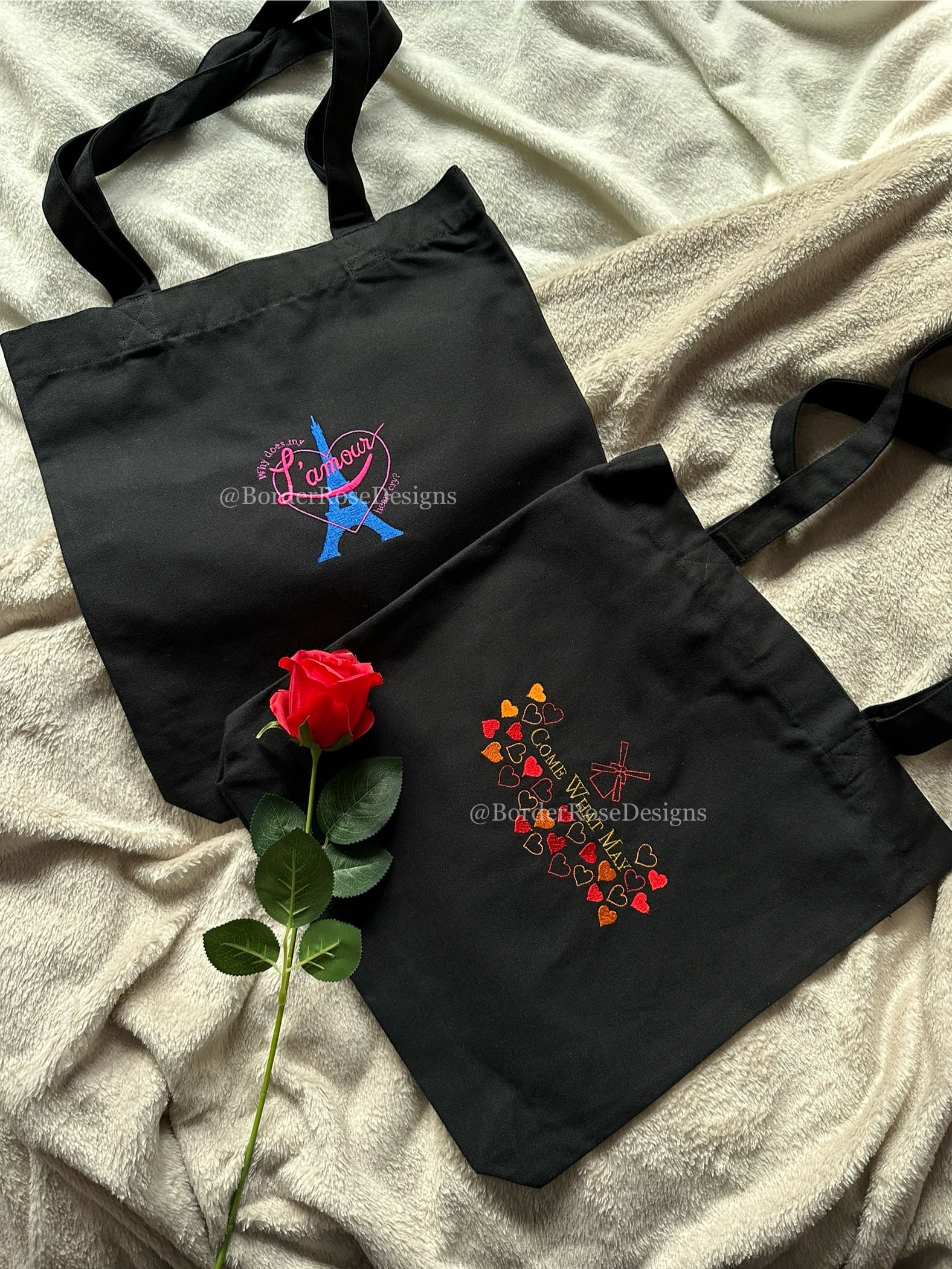 Come What May Moulin Rouge Embroidered Tote Bag