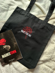 Wait For Me Hadestown Embroidered Tote Bag