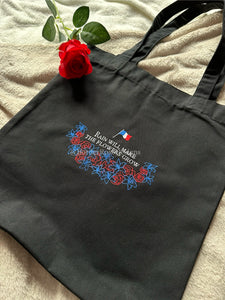 Rain Will Make The Flowers Grow Les Mis Embroidered Tote Bag