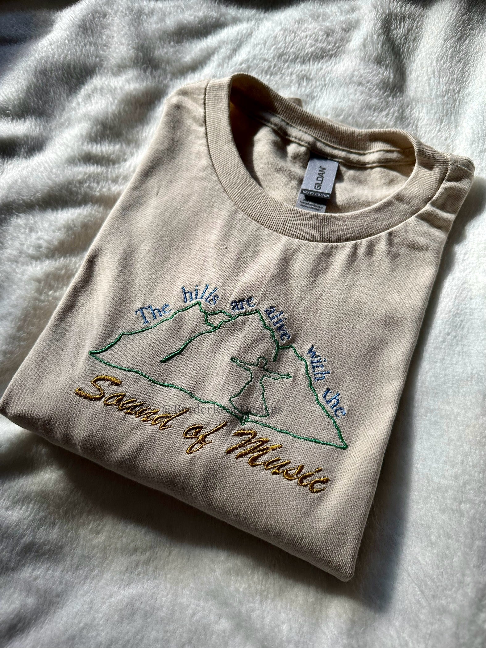 The Sound of Music Ready to Ship Unisex Embroidered T Shirt