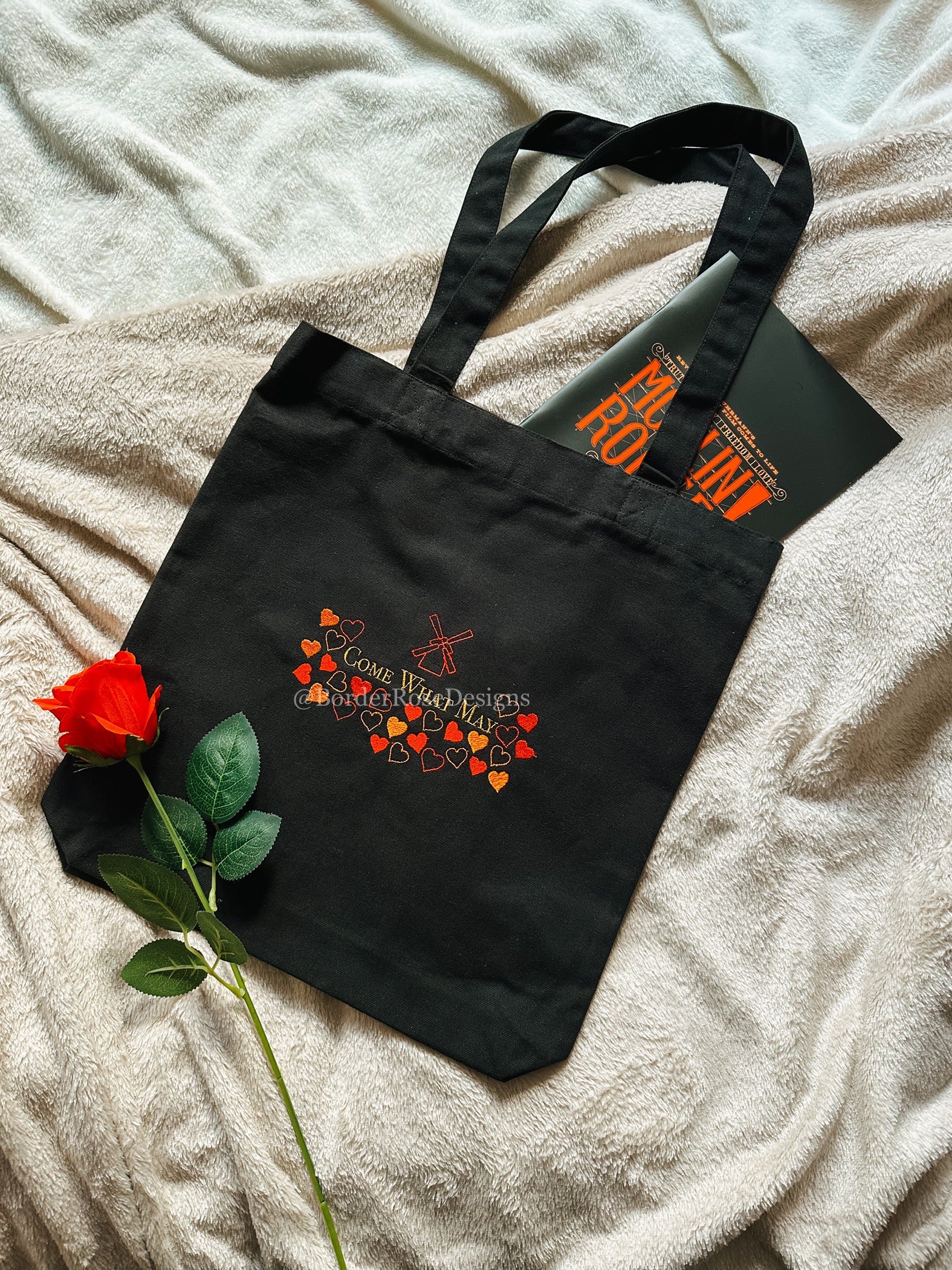 Come What May Moulin Rouge Embroidered Tote Bag