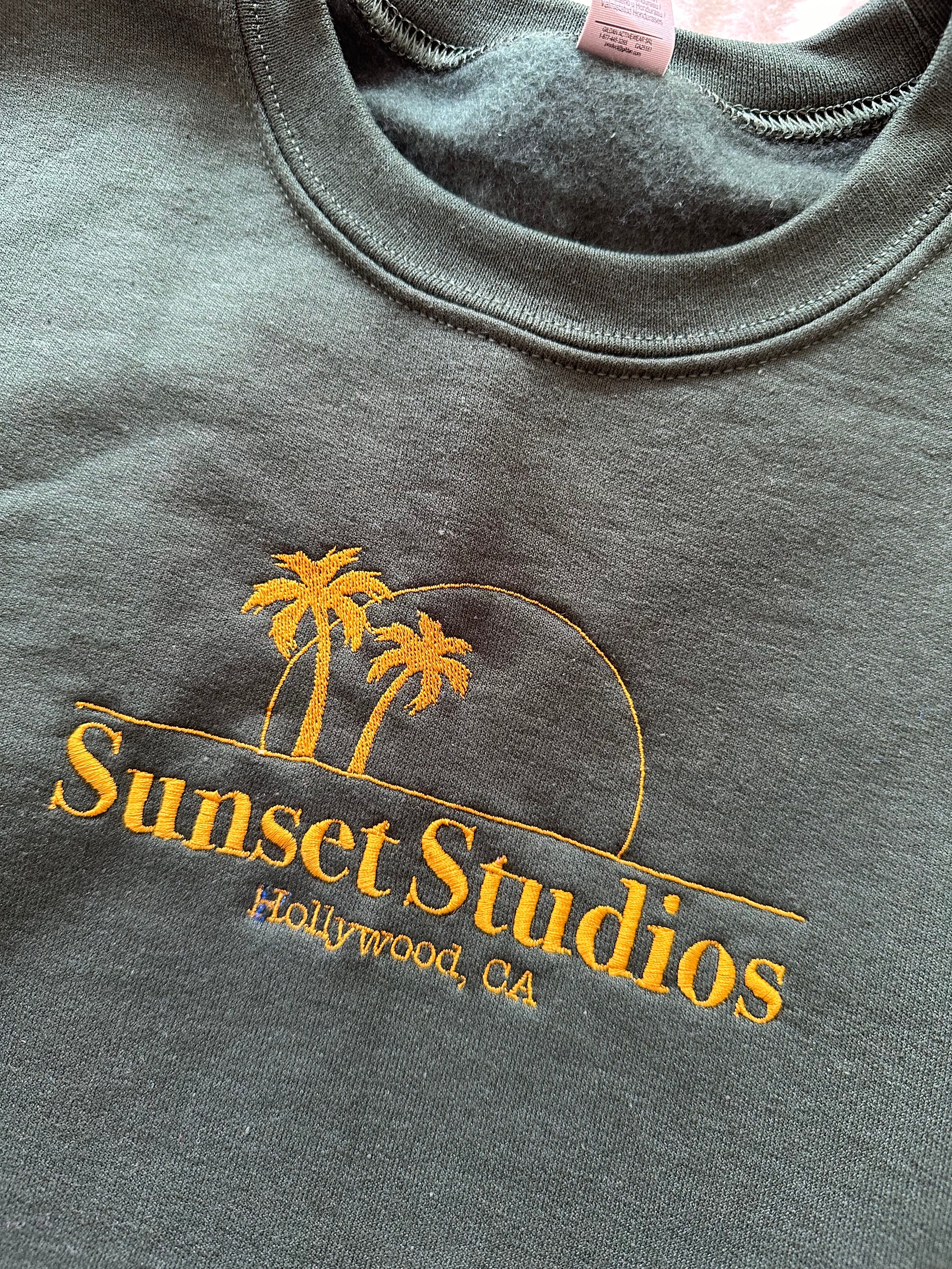 SMALL GREEN SECOND Sunset Studios Unisex Embroidered Sweatshirt