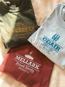 Mellark's Baked Goods Ready to Ship Unisex Embroidered T Shirt