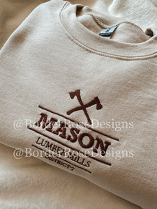 Mason's Lumber Mills Unisex Embroidered Sweatshirt