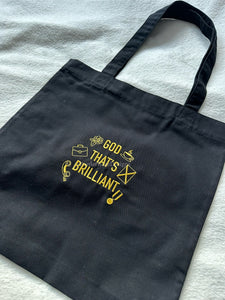 God That's Brilliant Operation Mincemeat Embroidered Tote Bag