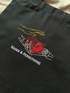 Hades & Persephone Hadestown Embroidered Tote Bag