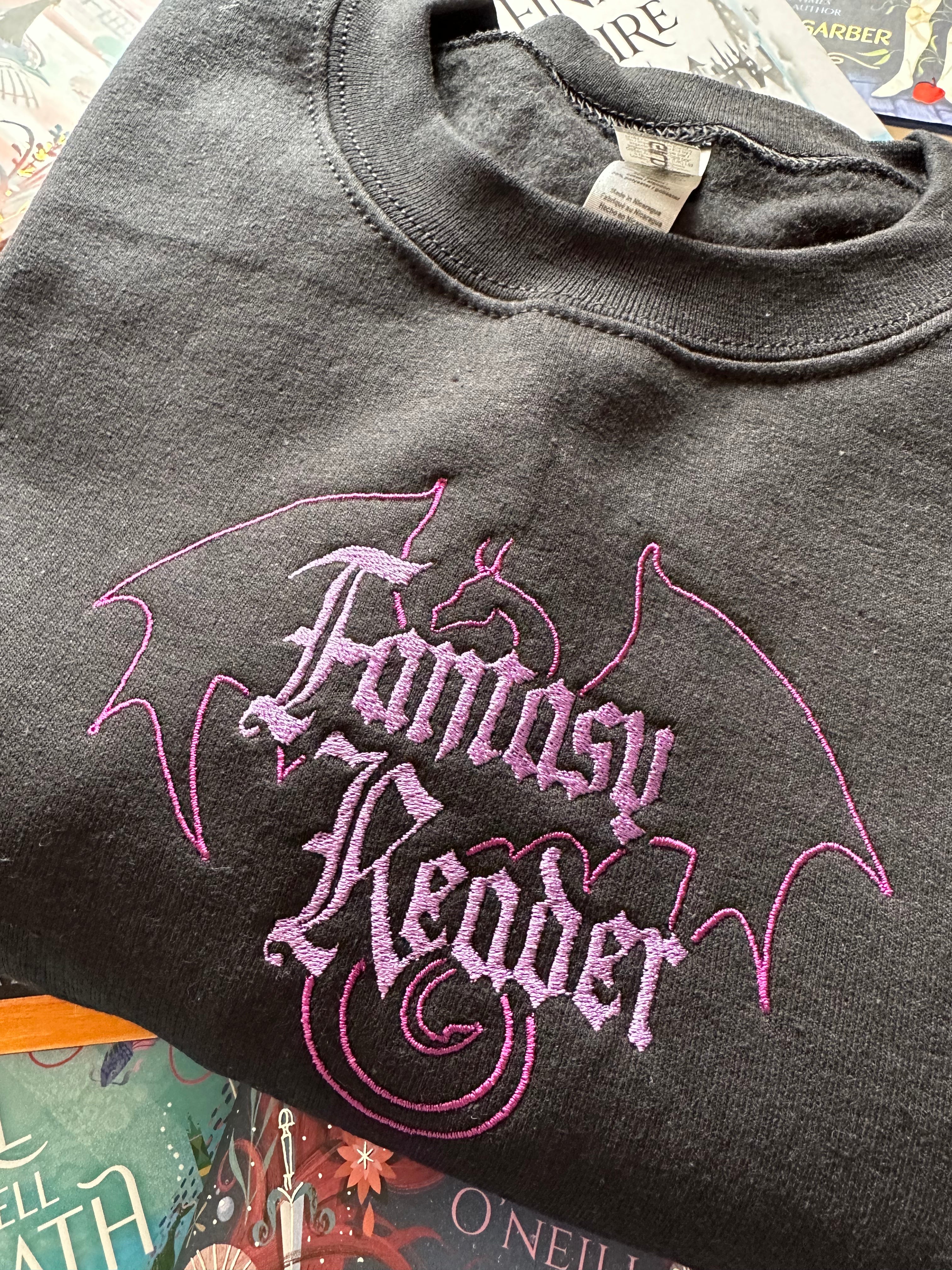 Fantasy Reader Unisex Embroidered Sweatshirt