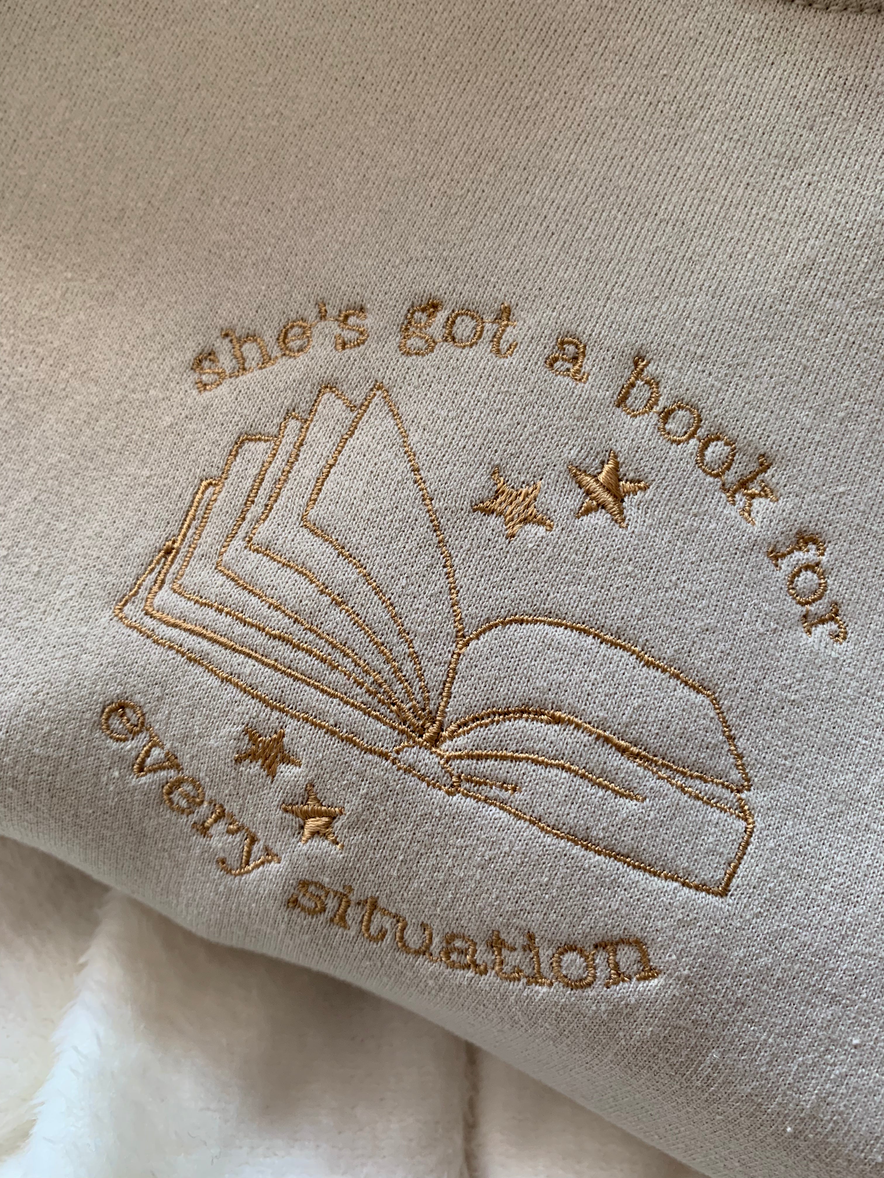 A Book For Every Situation Unisex Embroidered Sweatshirt